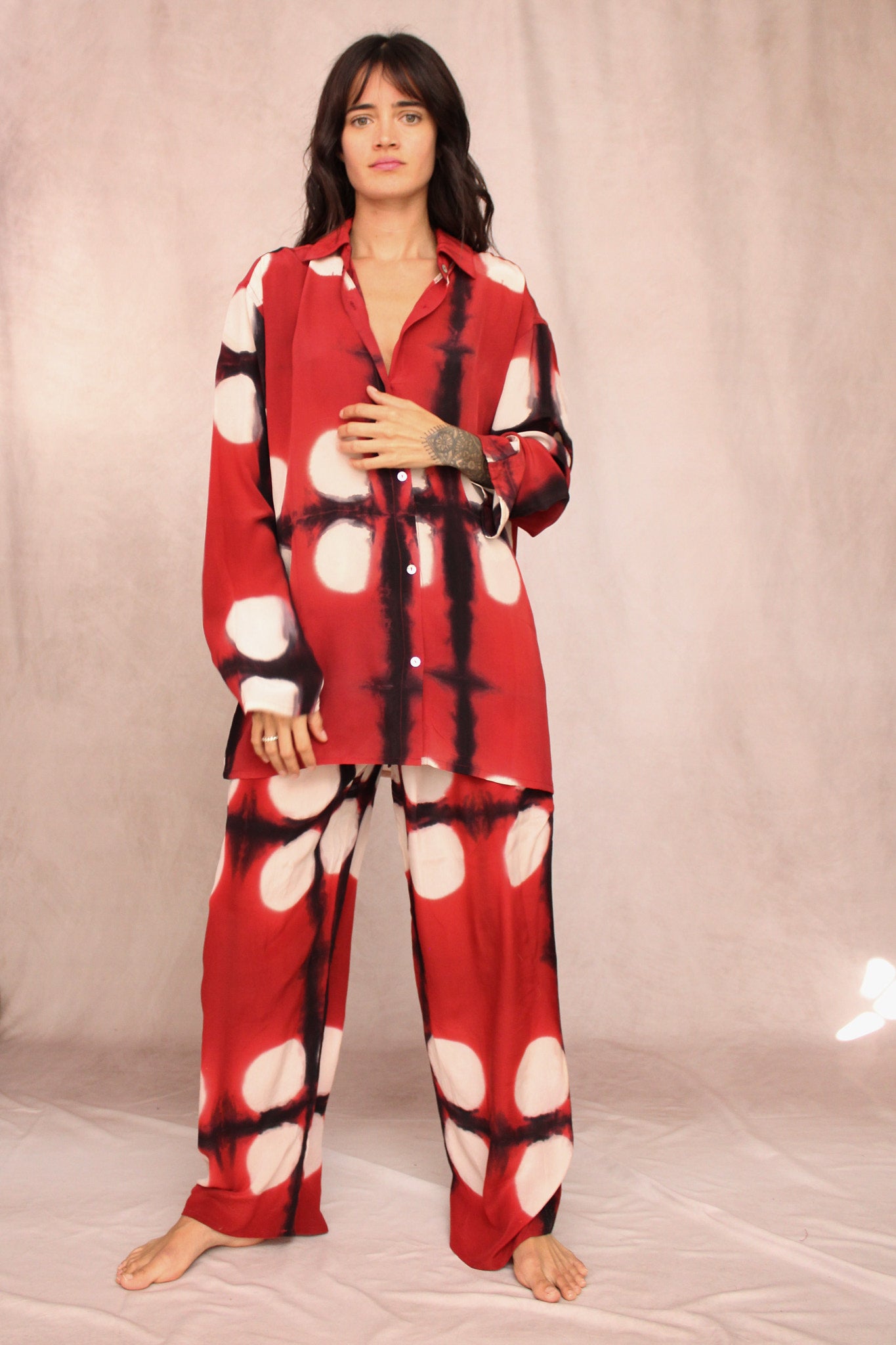 Moon Dye Red Silk Set