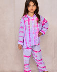 KIDS SHIBORI SILK SET LILAC