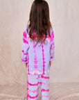 KIDS SHIBORI SILK SET LILAC