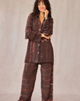 SHIBORI SILK SET WINTER BROWN