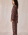 SHIBORI SILK SET WINTER BROWN