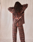 SHIBORI SILK SET WINTER BROWN