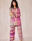 SHIBORI SILK SET GREEN ORCHID