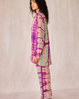 SHIBORI SILK SET GREEN ORCHID