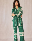 SHIBORI SILK SET GREEN CORAL
