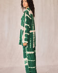SHIBORI SILK SET GREEN CORAL