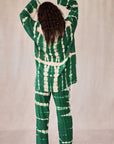 SHIBORI SILK SET GREEN CORAL