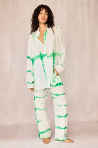 SHIBORI SILK SET NEON GREEN