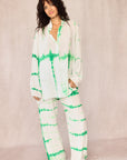 SHIBORI SILK SET NEON GREEN