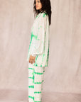 SHIBORI SILK SET NEON GREEN