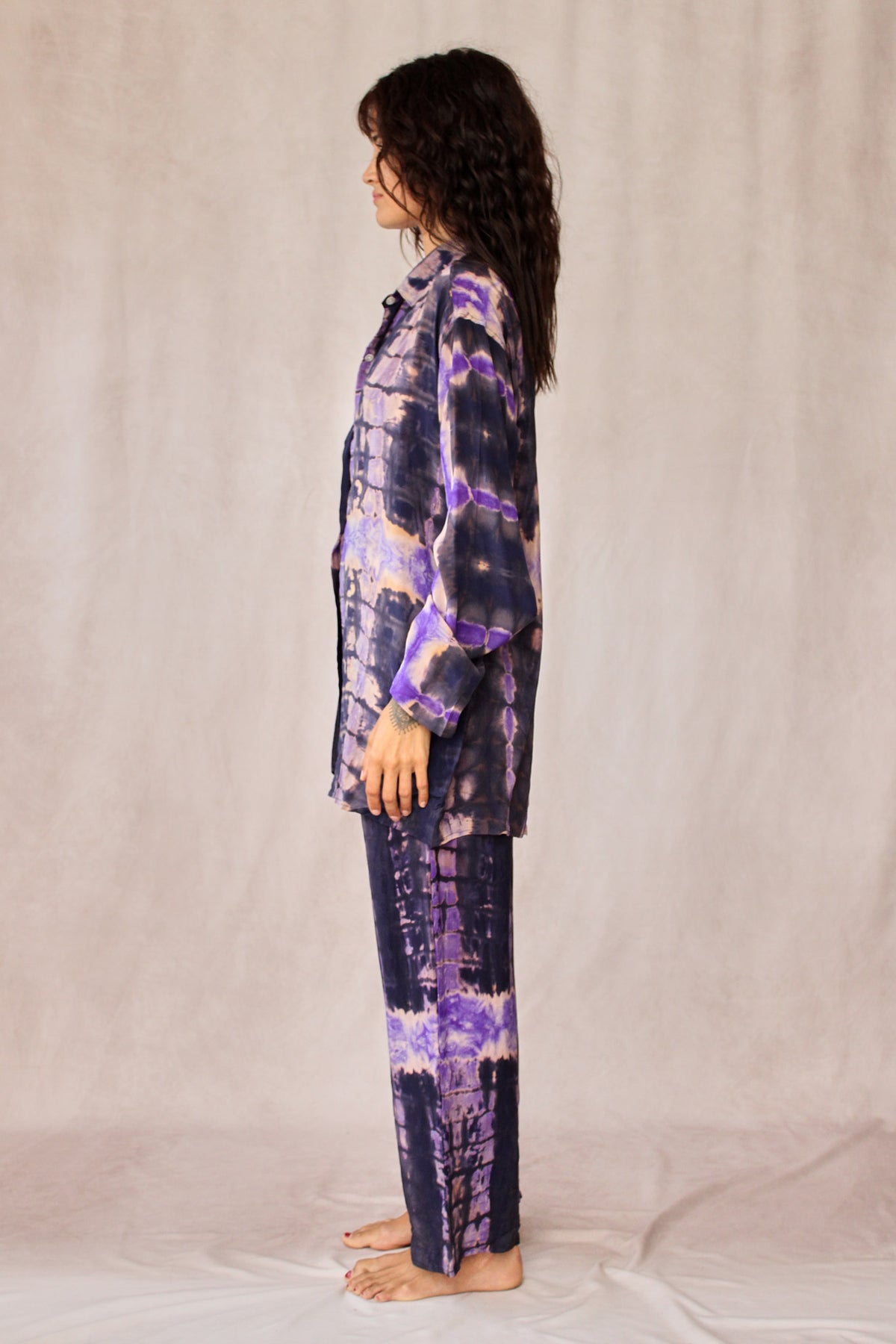 SHIBORI SILK SET BLUE BELLFLOWER
