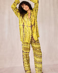 SHIBORI SILK SET YELLOW TULIP