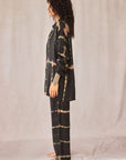 SHIBORI SILK SET BLACK STONE