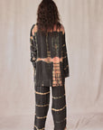SHIBORI SILK SET BLACK STONE