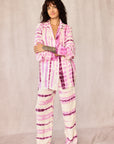 SHIBORI SILK SET PINK FLAMINGO