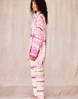 SHIBORI SILK SET PINK FLAMINGO