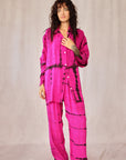 SHIBORI SILK SET FUCHSIA