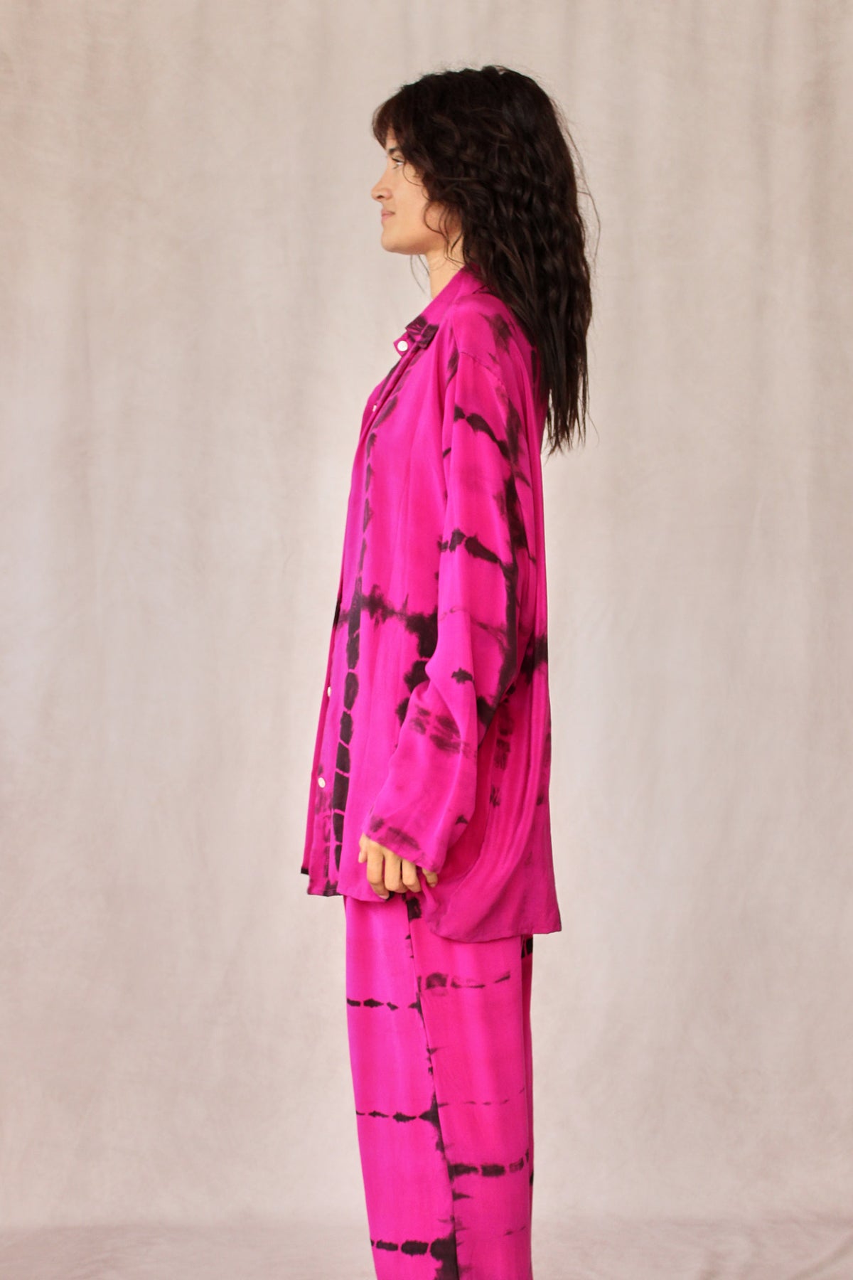 SHIBORI SILK SET FUCHSIA