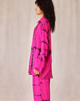 SHIBORI SILK SET FUCHSIA