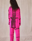 SHIBORI SILK SET FUCHSIA