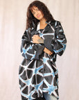 THE SOLSTICE COAT BLACK HIBISCUS