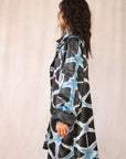 THE SOLSTICE COAT BLACK HIBISCUS