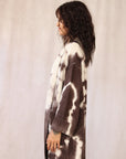 CASHMERE TIE DYE CARDIGAN BROWN