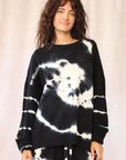 CASHMERE TIE DYE SWEATER BLACK