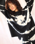 CASHMERE TIE DYE SWEATER BLACK